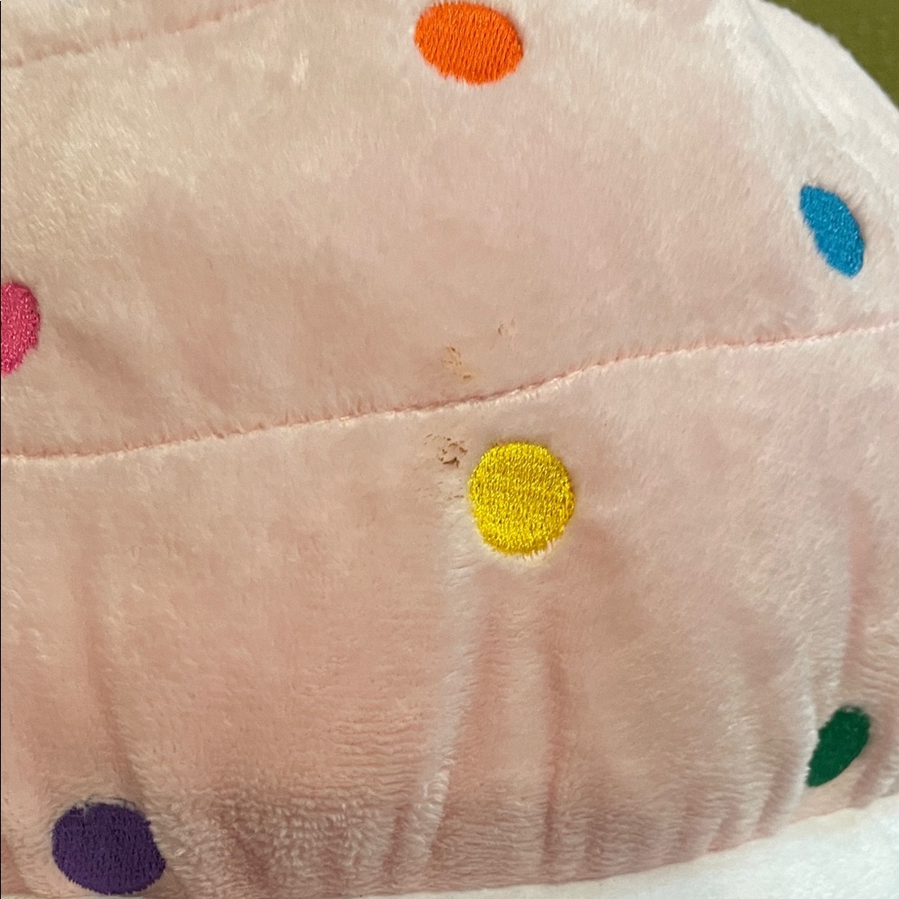 Plush Cupcake Stuffed Animal - Pink and Brown - Picture 7 of 7